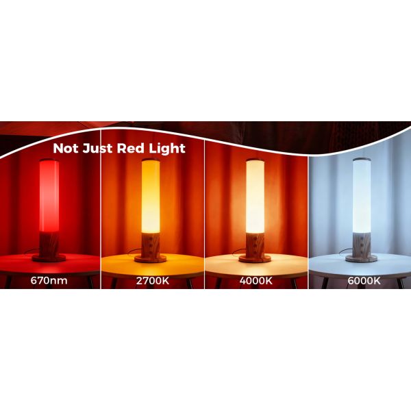 670nm Red Light Sleep Lamp with Dimmable Brightness and Timer Function for Comfortable Sleep