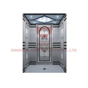 Mirror Etched Vvvf Passenger Home Elevator , VVVF Inverter Elevator
