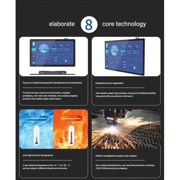 23.6 Inch Embedded Panel Pc Celeron J1900 Resolution Ratio1920*1080 FHD Embedded Capacitive Industrial Pc Touch Screen