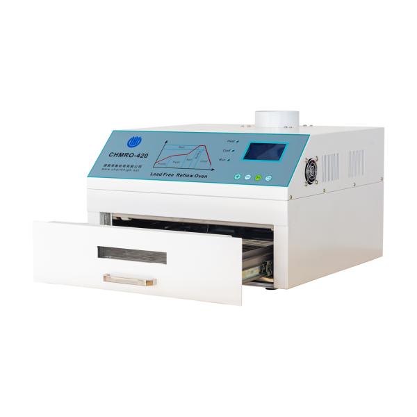 Mini Desktop SMT P&P Machine CHM-T48VB+Reflow Oven CHMRO-420+Stencil Printer CHM-T3040 small PCB making assembly line