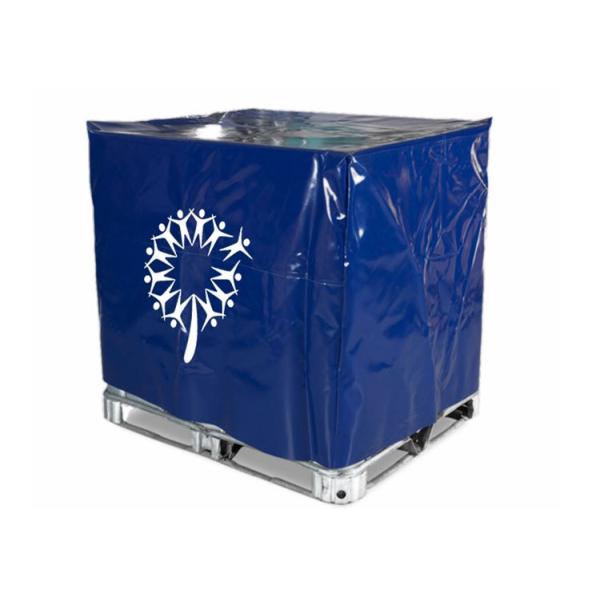 Flat Bottom 600D Vinyl Cover /Plastic Poly Pallet Cover, Big Square Bottom Poly Pallet Cover, Huge Clear Plastic Pall