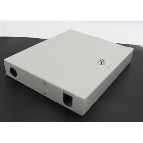 Grey SC 24F Fiber Terminal Box Metal Shell Wall Mount Fiber Enclosure
