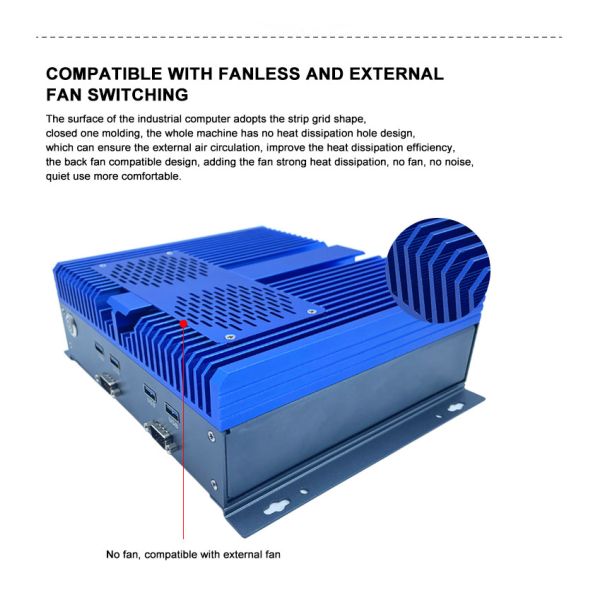 Fanless Industrial Mini PC Intel Core I5 I7 4th/5th Gen Dual LAN COM Port Wind 10 Linux Desktop for Kiosk Digital Signage