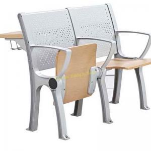 China Plywood Metal University College Classroom Furniture / Foldable School Desk And Chair Set on sale