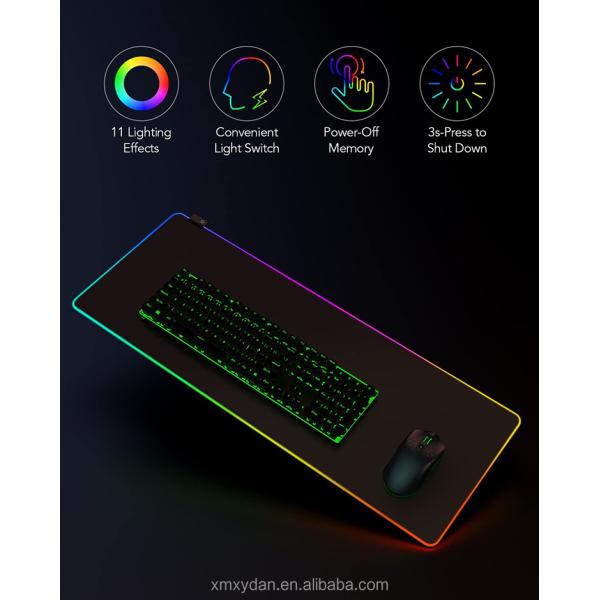 Fabric Gaming Printing Heat Thermal Transfer RGB Gaming Mouse Pad for Promotion Gifts