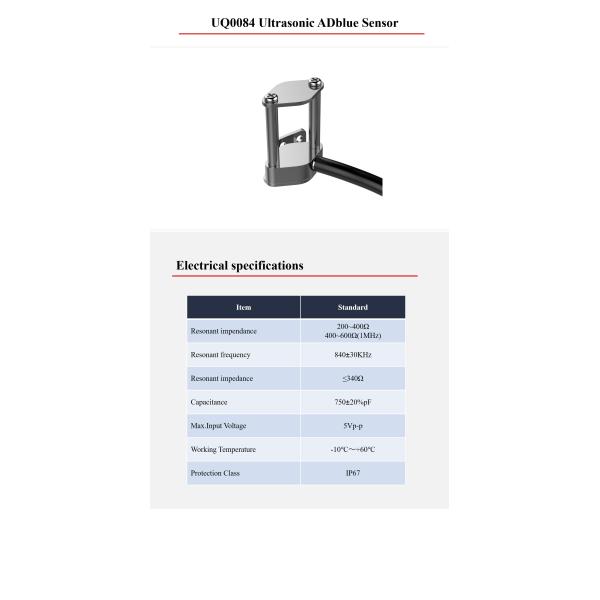 Piezoelectric DEF / Adblue Quality Sensor 1MHz High Frequency Ultrasonic Sensor
