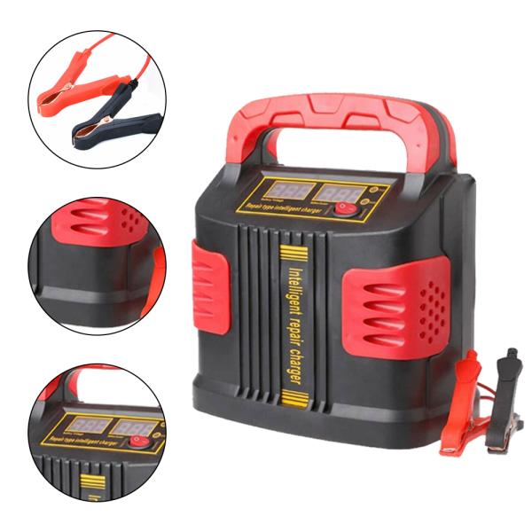 12V24V 12A 6A LCD Display Smart Portable Pulse Repair Automatic Lead Acid Battery Charger for Car Accepting OEM Orders