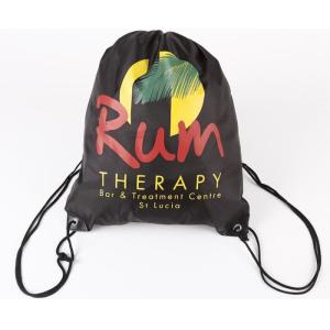 Red Durable Printed Drawstring Bags / Promotional Drawstring Backpacks