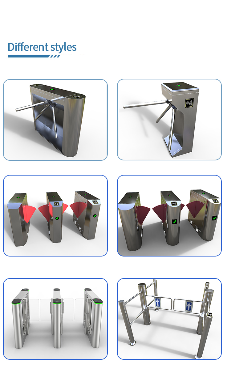 Electric Security Vertical Revolving Turnstile Gate , Automatic Swing Gate Turnstile