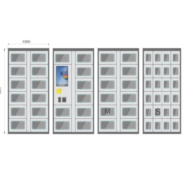Smart indoor outdoor lighting remote management Automatic 15" Lcd Touchscreen Industrial Vending Lockers