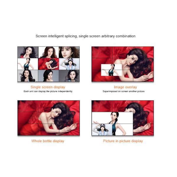 Indoor 4k 3.5mm Bezel Control Room LCD Video Wall With Matrix Control 2x2 3x3 Display Splicing Screener Original Panel