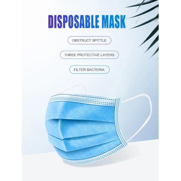 Disposable Earloop Face Mask Coronavirus Pollution Tie On Surgical Mask