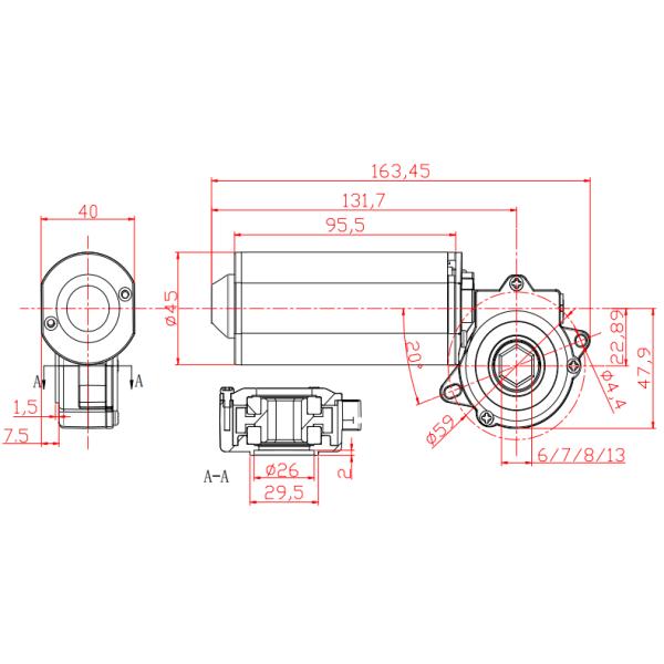 MT004 Electric Lifting Desk Motor High Load Capacity High Precision
