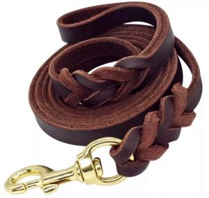 Wholesale leather slip lead for dogs Training 4/6 ft Length 3/5 inch Width for Medium and Large Dogs from china suppliers