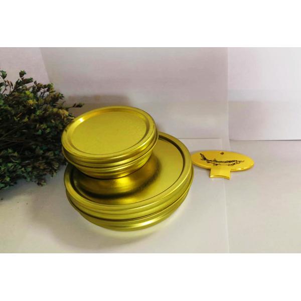 125g Round Vacuum Empty Caviar Tin Can With 0.28mm Tinplate Material