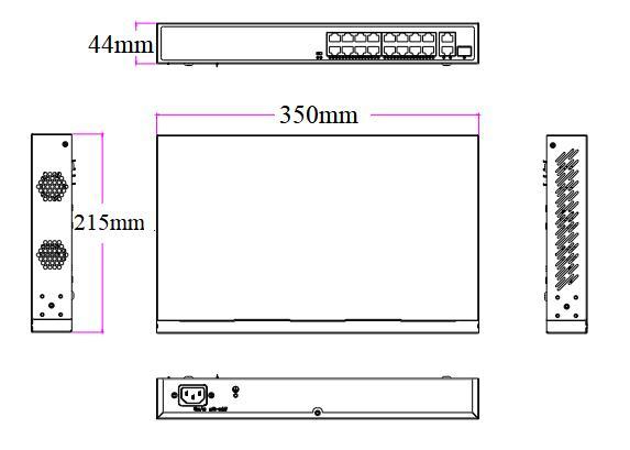 19 Port Gigabit Uplink PoE Switch With 250W Power For High Density Networking