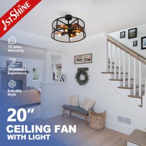 Wholesale Downrod Mount Remote Control Cage Ceiling Fan 20in With Light from china suppliers