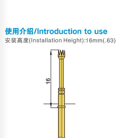 Factory direct price spring test pin probes
