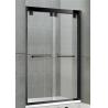 Buy cheap Matte Black Double Sliding Glass Shower Screen Aluminum Alloy Inline Visible from wholesalers