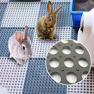 Rabbit Cage Mat Floor Plastic Bunny Resting Mats For Wire Cage Bottom Washable Small Animal Feet Pad With Holes For Chinchilla Ferret Guinea Pig Easy