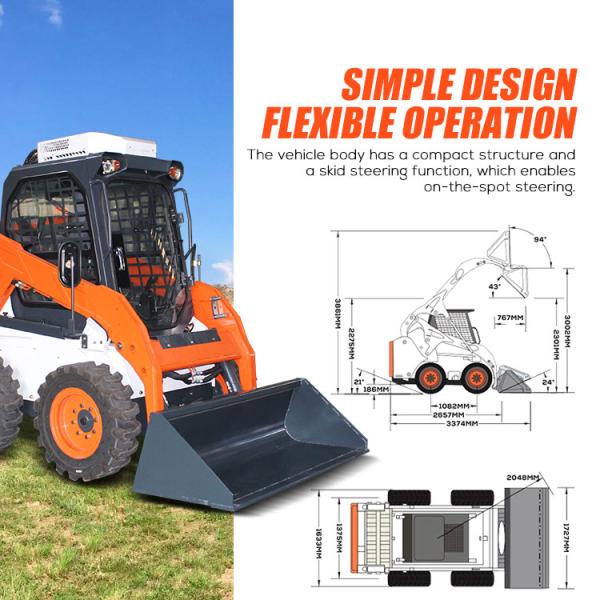 New Construction Postures Skid Steer Loader Is Super Powerful Mini Skid Steer Loaders