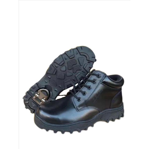 Anti Slip Buckle Wool Leather Boots