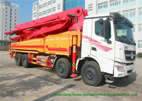 Quality Beiben V3 35m -51m Mini Concrete Pump Truck , Truck Mounted Concrete Pump for sale