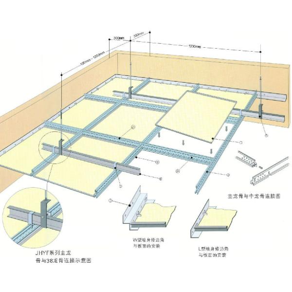 Multifunctional Gery / White Fibre Cement Ceiling Boards For Corridors / Lobby
