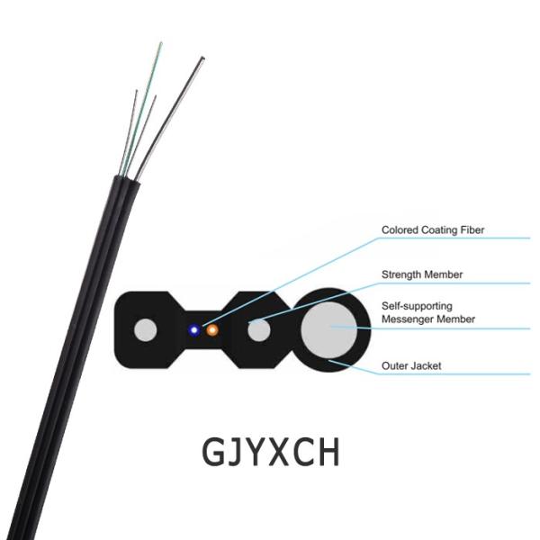 LSZH Sheath Fig 8 Tight Buffer 1-12 Cores FTTH Drop Cable Outdoor Self supporting Bow type