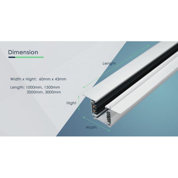 White Round Copper Concealed Track Rail 4 Wires 3 Circuits