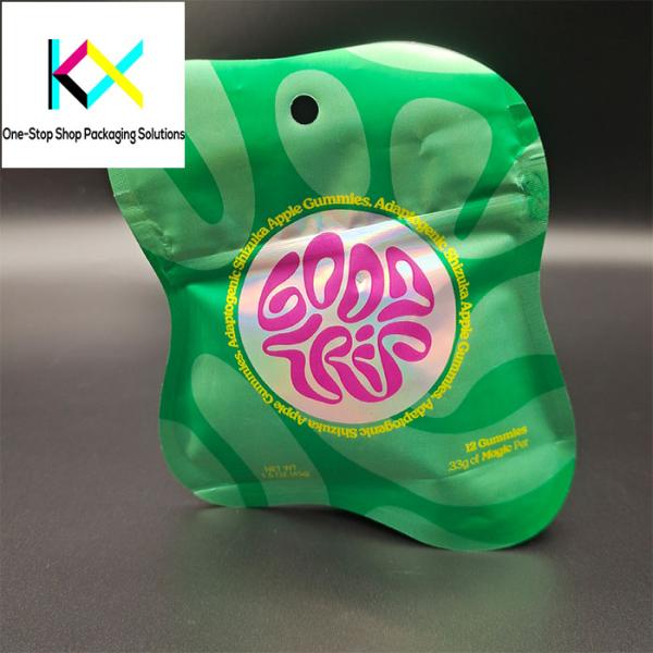 Aluminized Foil Snack Packaging Bags Soft Touch Custom Printed Food Pouches