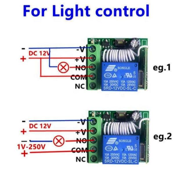 Wireless Remote Control Switch RF 315/433MHZ Relay Wireless POC809