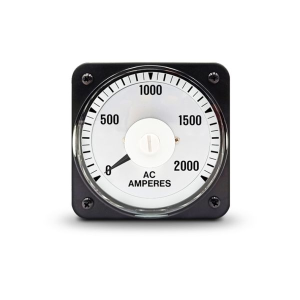2000A AC Amperes Analog Panel Meter | Iron Zinc-Plated Casing, Square Panel Mount, Class 1.5 Accuracy for Industrial Power Distribution