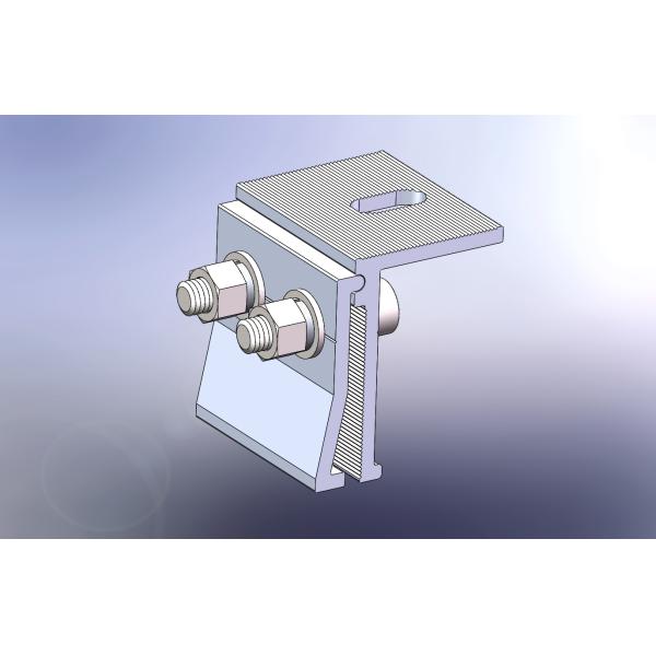 Vertical Locking Fixture Natural Color Solar Panel Mounting Structure