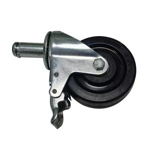 China 4 Inch/100 MM Rubber Top Swivel Brake Caster Wheels For Antistatic Trolley on sale