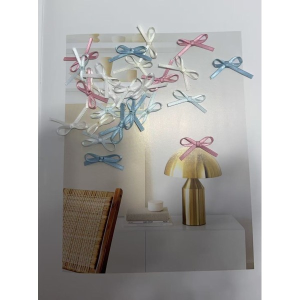 Handmade DIY Mini Polyester Satin Ribbon Bow for Candy Perfume Gift Packaging Decoration