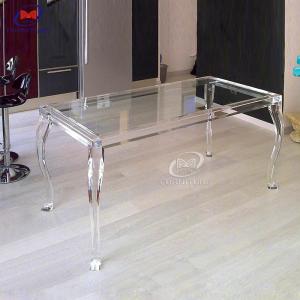 China ODM Rectangle Plastic Coffee Clear Acrylic Table Commercial Furniture on sale