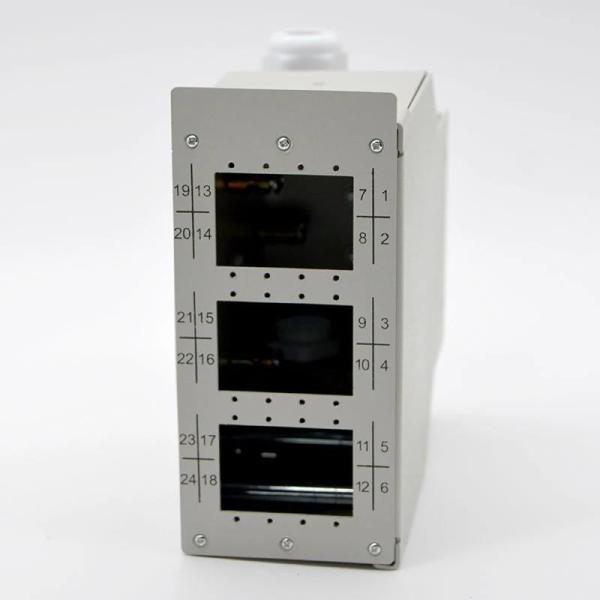 Fiber Optic DIN Rail Terminal Box Cold Roll Steel 12 Port 24core to 48Core