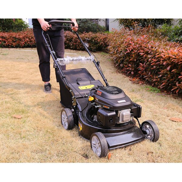 2-Stroke Manual Cordless Diesel Lawn Mower 196cc Engine Industrial Grade Hand Push with Grass Box Feature
