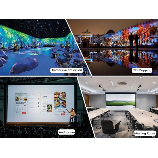 12000 Lumen 3D Projection Mapping Projector Motorized Lens Maintenance Free