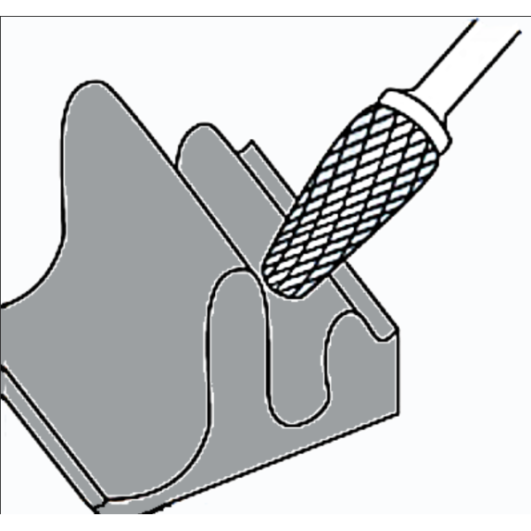 Durable Extra Long Carbide Burrs Long Shank Burr Bits SF-3ML6 For Shipbuilding