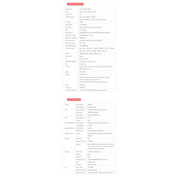 Tuya Wireless Camera Cctv Ip Video Wifi Camera Outdoor Security Home Alarm System Surveillance Kits Outdoor Fixed Camera