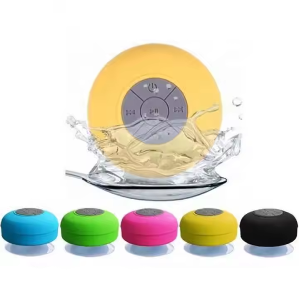 Portable Mini Wireless BT Speaker Bathroom Stereo Sound Box Suction Cup Waterproof Speaker IPX4