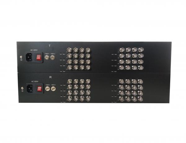 Quality 32CH 720P 960P 1080p HD 1080p CVI/TVI/AHD with RS485 data Video Converter / Fiber Optic Transmitter for sale