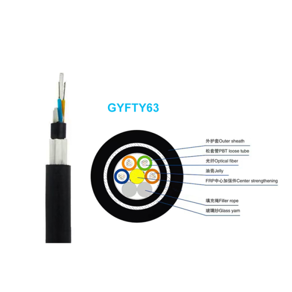 GYFTY63 48 Core Fiber Optic Cable Non-metallic Dielectric Cable