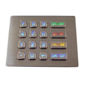Wholesale 16 Keys IP67 Panel Mount Keypad Backlit Customized Stainless Steel Keypad from china suppliers