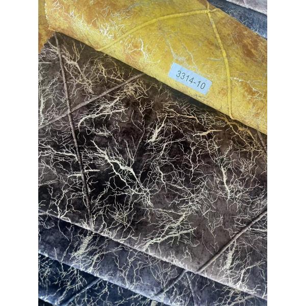 Metallic Luxury Sofa Fabric Colorful Lightweight With Knitted Technics