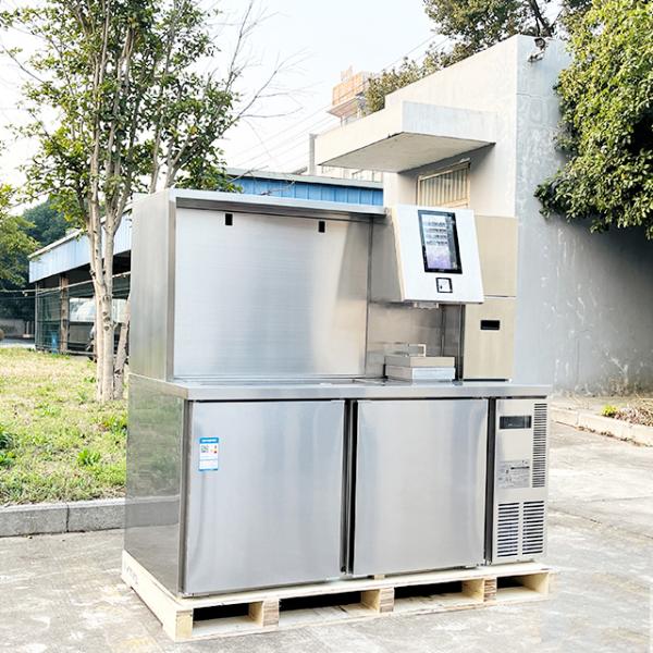Custom Milk Tea Bubble Tea Stainless Steel Prep Table Work Bench With Android System and Automatic Dispensing
