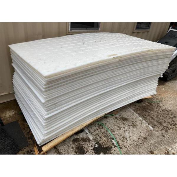 4ft.W X 8ft.L Diamond Plate Tread Design HDPE Ground Protection Mats Clear