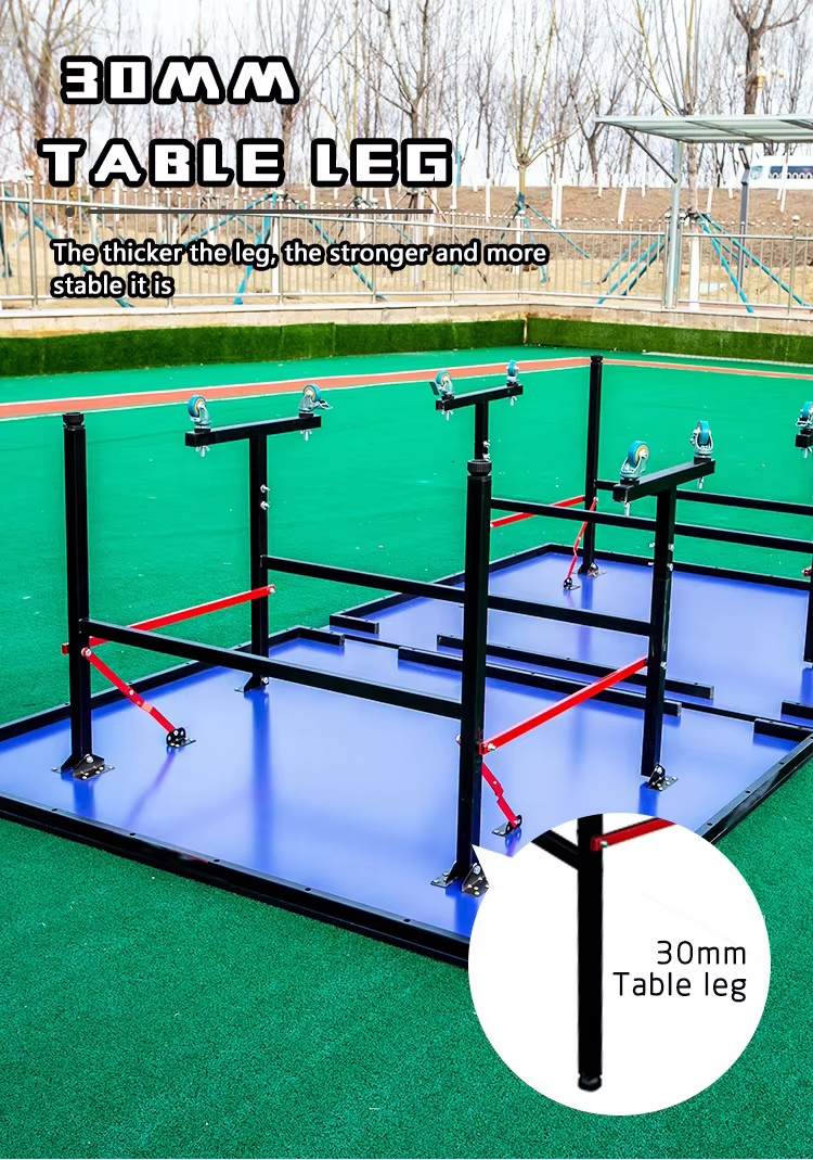 HDF Panel Foldable Indoor Home Table Tennis Table with Wheels High-bounce Noise-reduction Locking Brakes Space-saving Design
